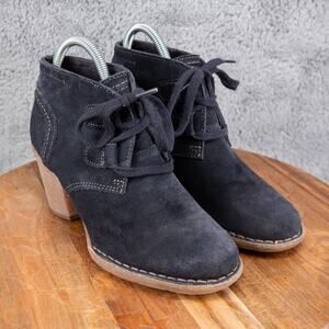 Clark’s Artisan Carleta Lyon Black Suede Booties, Size Women’s 7 Medium